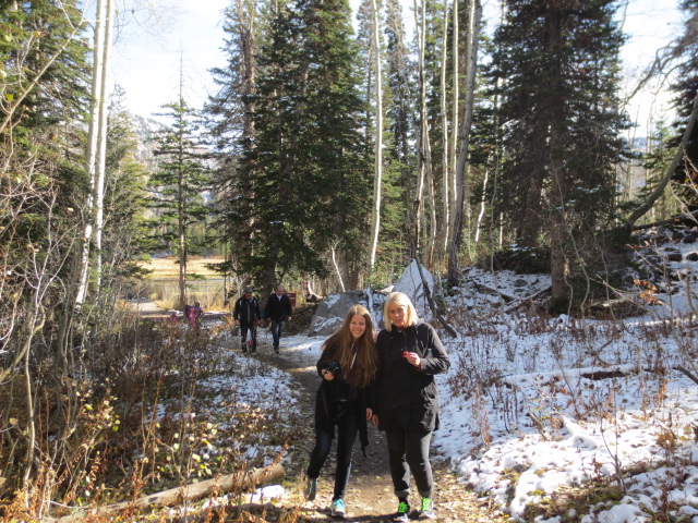 Dora and Helga, Benedikt´s sister, walking