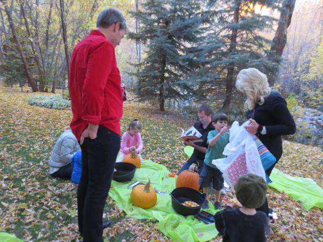 We realised that it was not a coincidence that the carving took place outside - could get pretty messy