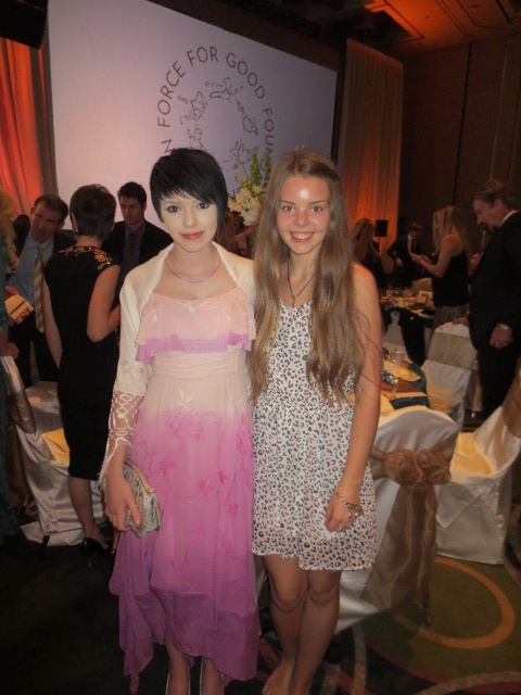 Dora and Sophia (Sandie´s daughter) looking stunning at the Force For Good gala