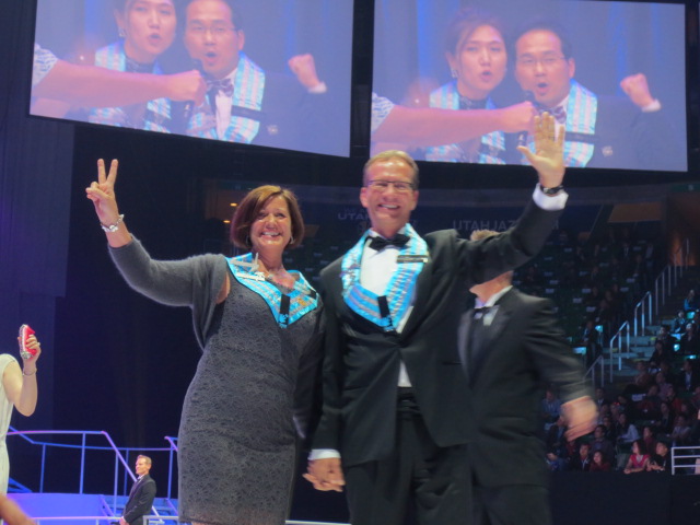 Lena and Carl on stage as Chief Ambassadors as well