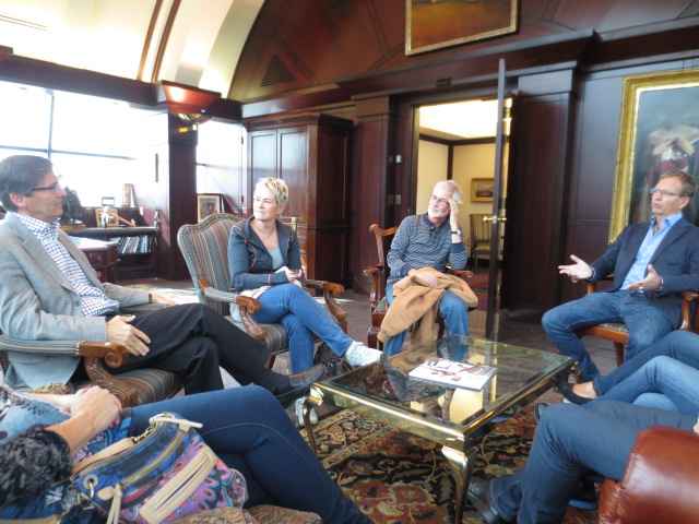 We met with Steve Lund in his office.  Here are Steve, Liv, Chris and Calle