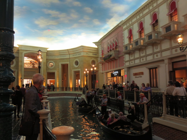 An indoor Venice in Vegas - a big disturbing with a painted ceiling