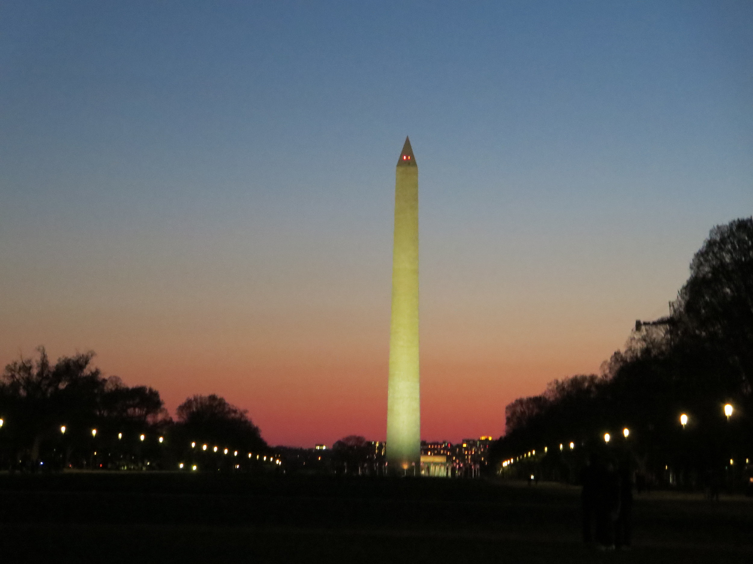 Washington Monument by night