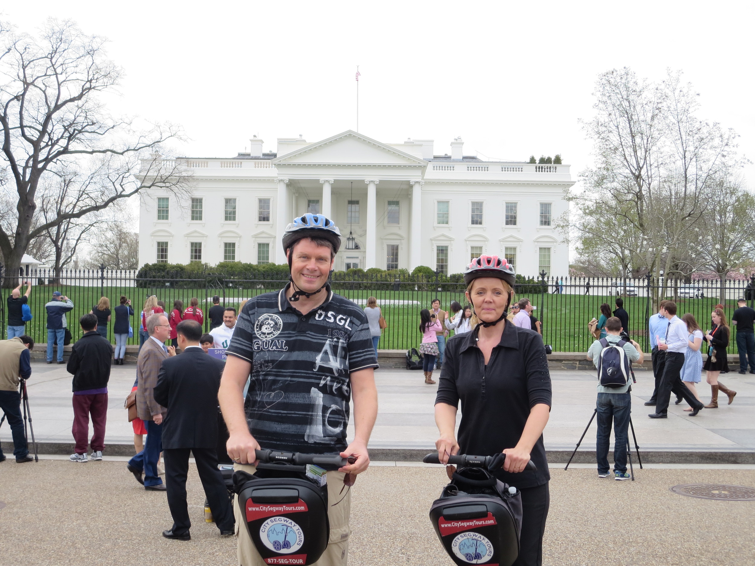 On Segways in front of The White House