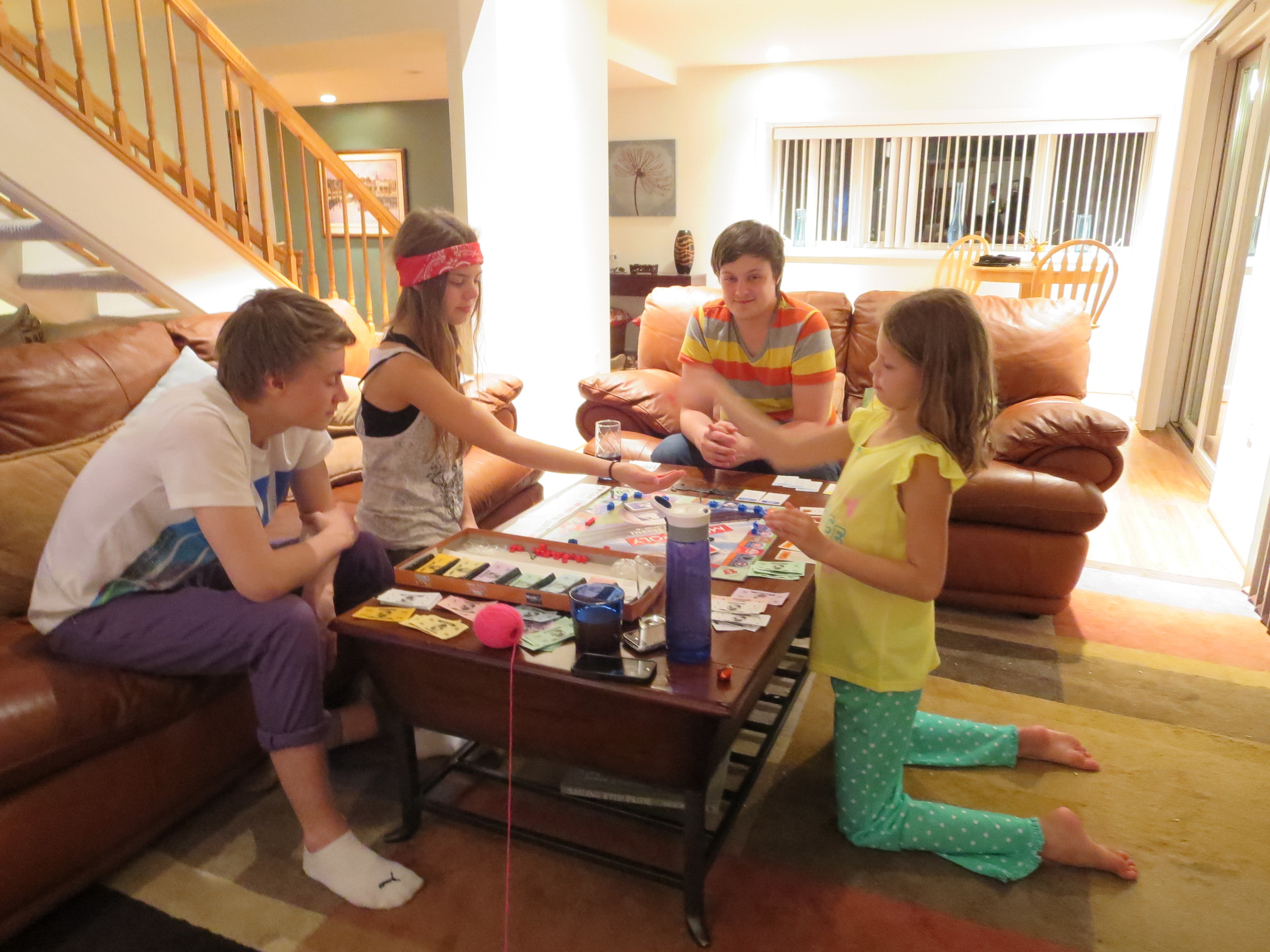 The evenings were spent playing board games 