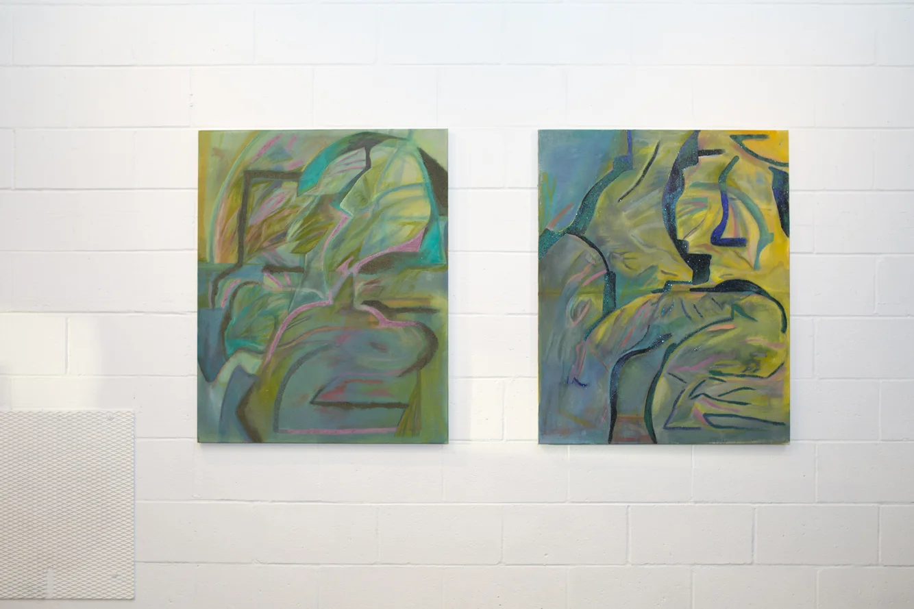 Tamara Henderson. Whispers of Hay. Movement in Fernery. Acrylic, canvas, sand, varnish, 2016.