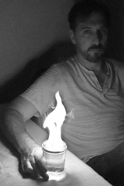 Drinking from the jar became just about impossible. Note his 'Not just no, but fuck no ,' expression.