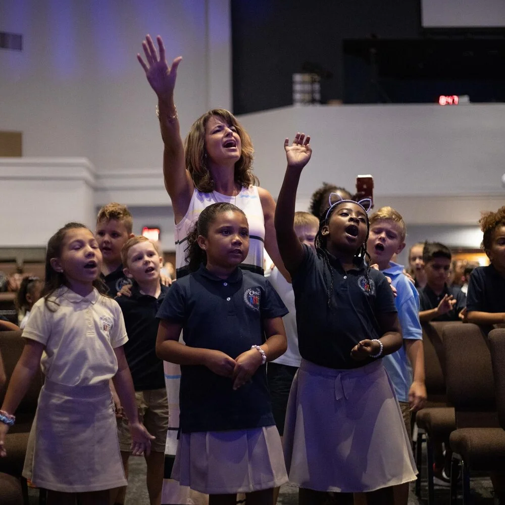 2nd Grade Scholars enjoying Tuesday morning chapel