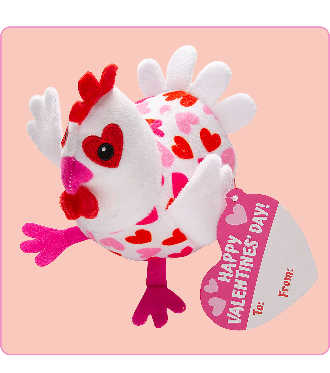 Valentine Heart Chicken Plush