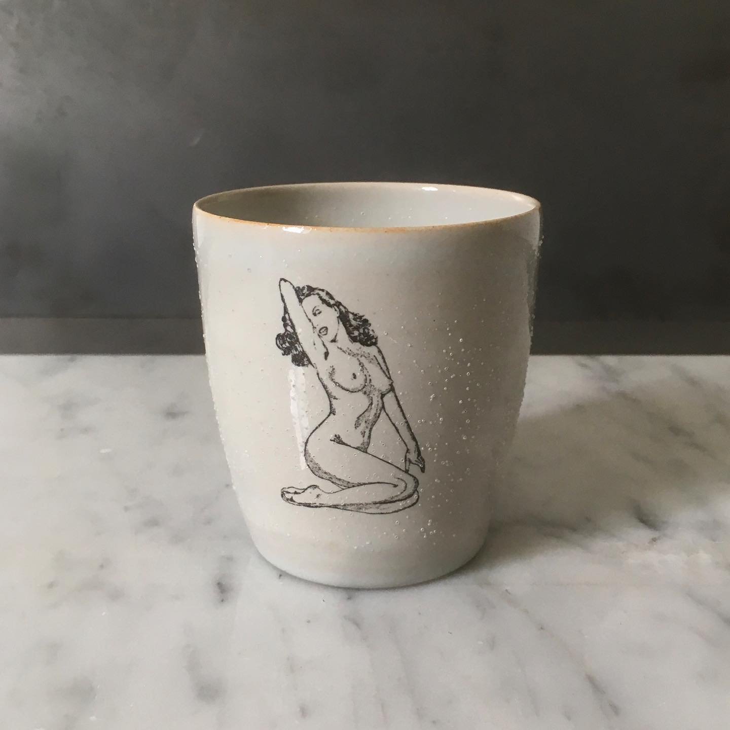 A glaze test 
The Ladies collection is provocatively inspired by the theme of consent. In conversations surrounding sexual assault and violence, we notice that much of the response is centered around trying to understand the perpetrator. The idea tha