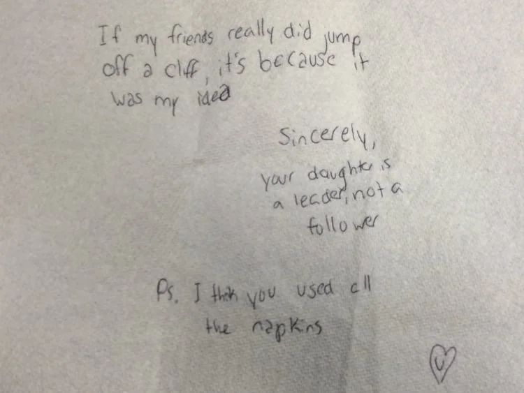 My Favorite Napkin Note