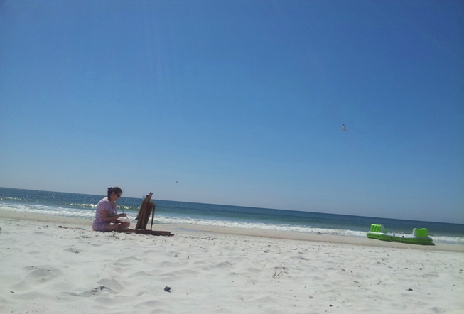 Painting by the Gulf