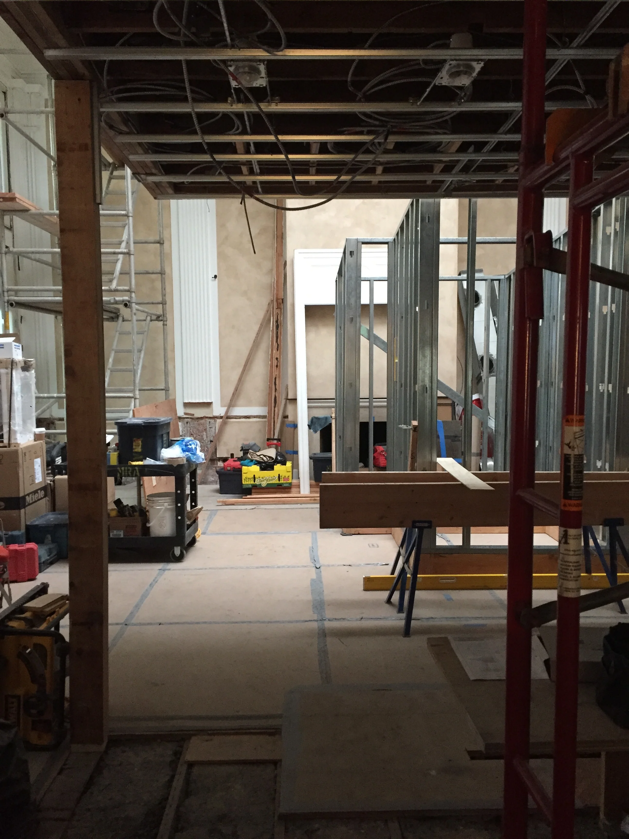 View from Galley and future Kitchen onto Living Room.