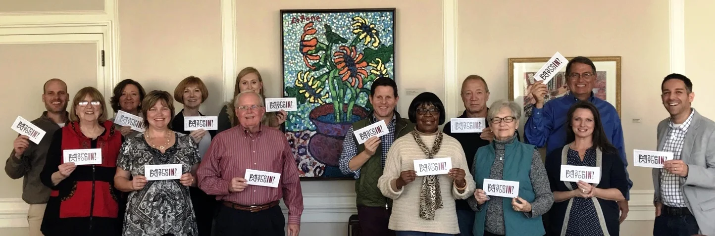 Some of HMA's 2017/18 Board and staff urging participation in HMA's Annual Fund.