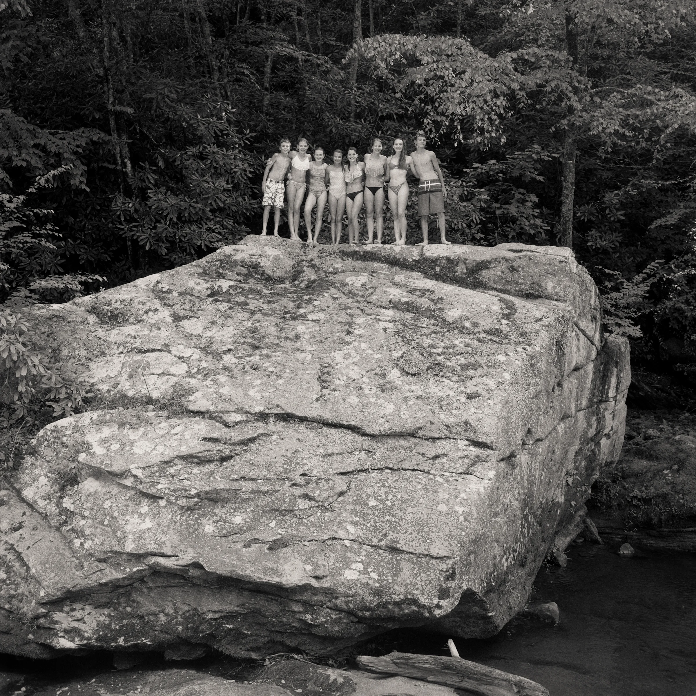 Group, Gragg Prong Falls, NC 2015