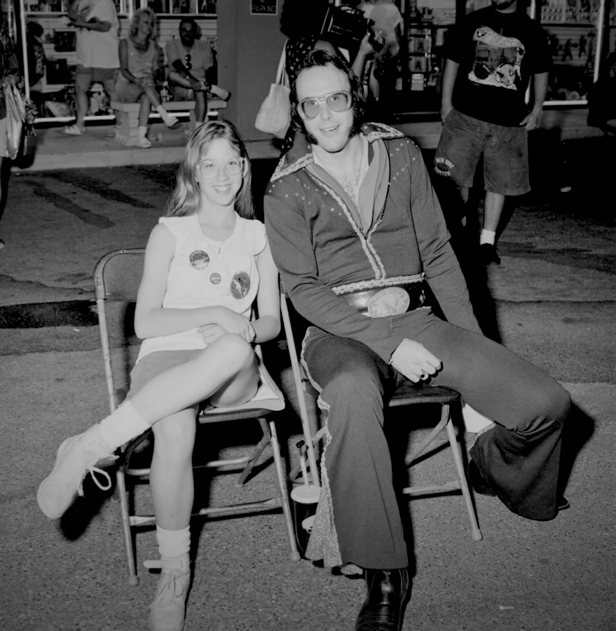 Elvis Impersonator and daughter.