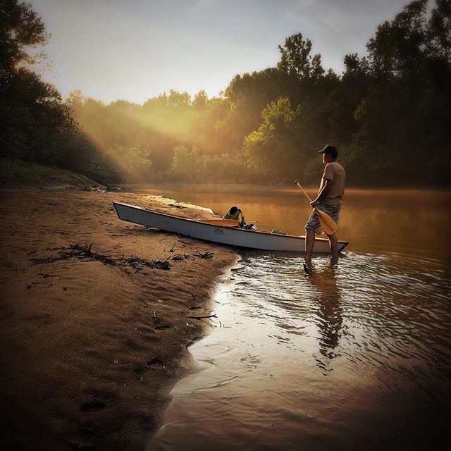 About to set up camp on solo odyssey in a wooden pirogue down the Neuse River. A remote section that spreads into a mysterious swampy quagmire known as the &ldquo;Let&rsquo;Lones&rdquo;. Thought to be filled with venomous snakes and plants, quicksand