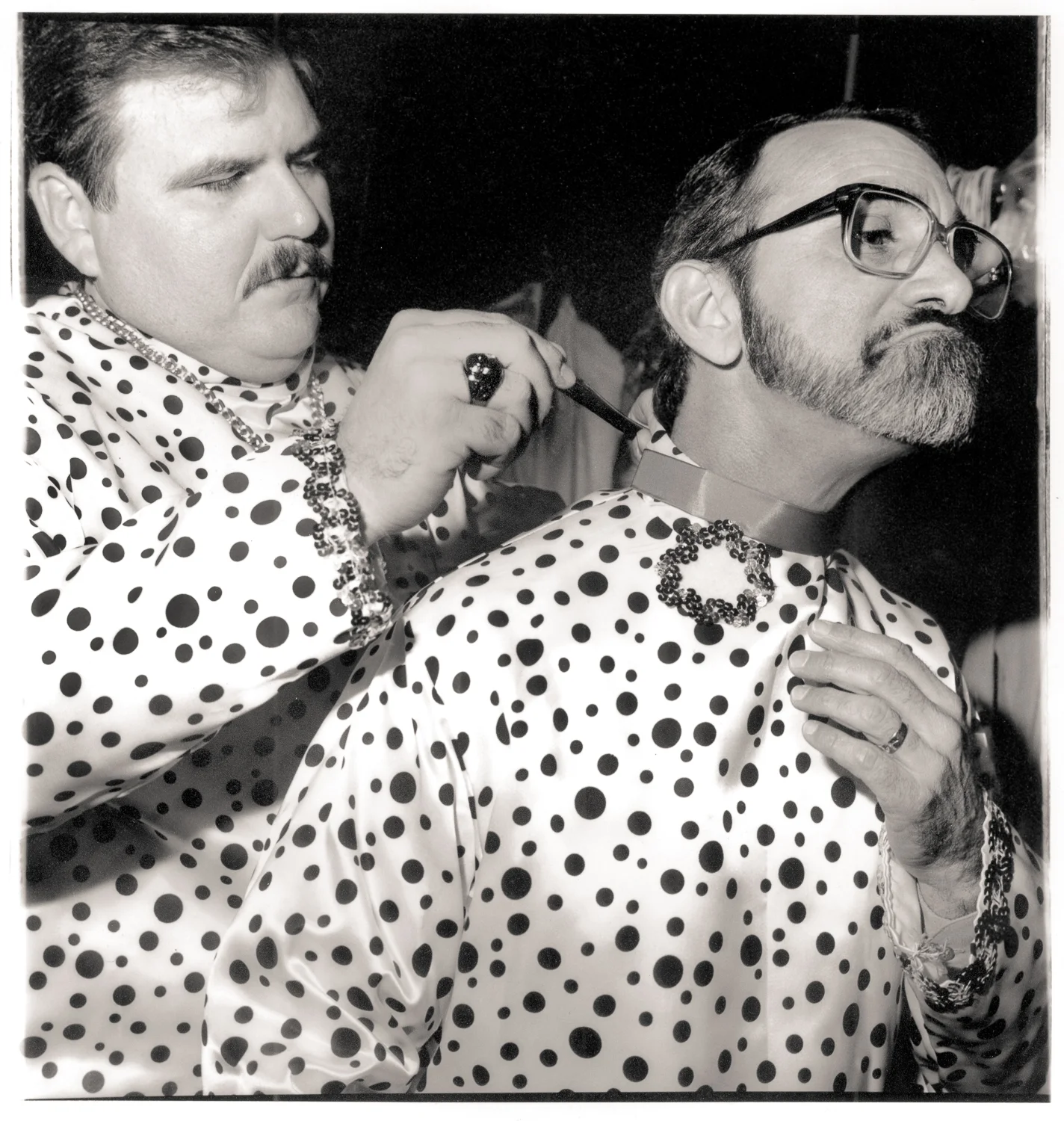 Krewe members getting dressed, Caesar’s Ball New Orleans, LA 1989