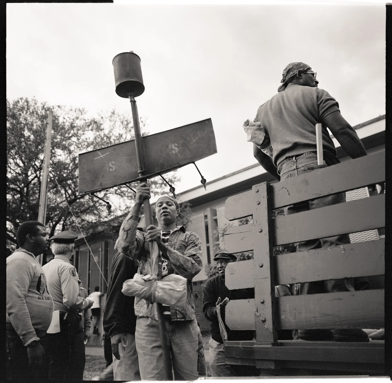 Passing out Flambeaux, NOLA 1995