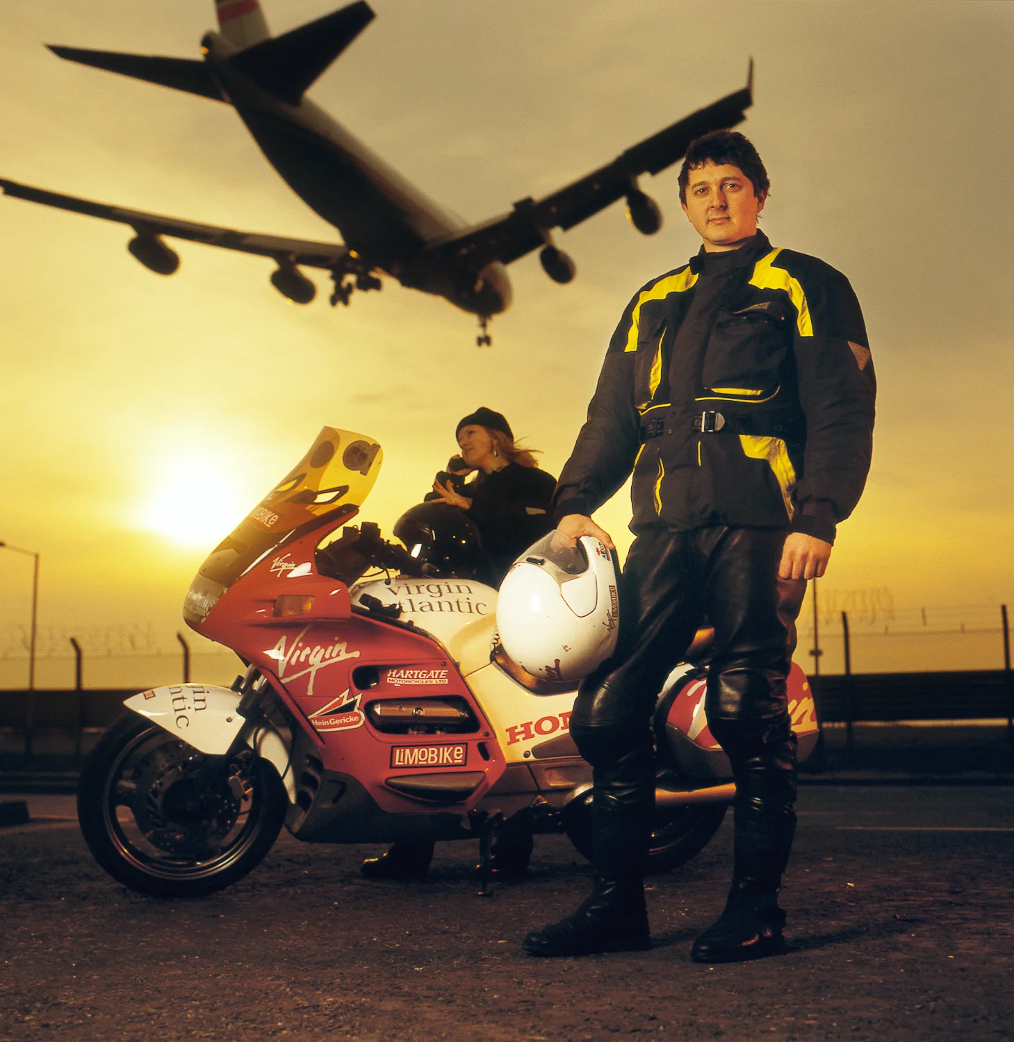 Virgin Airlines Limobike driver