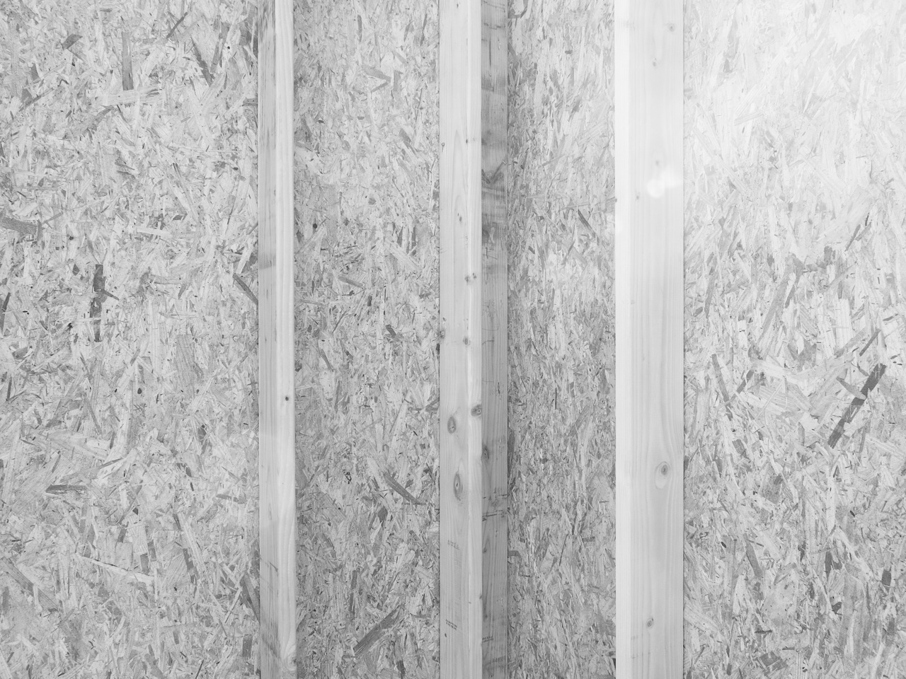 25 December 2014: Southeast corner of the casita, framed and sheathed with Oriented Strand Board.