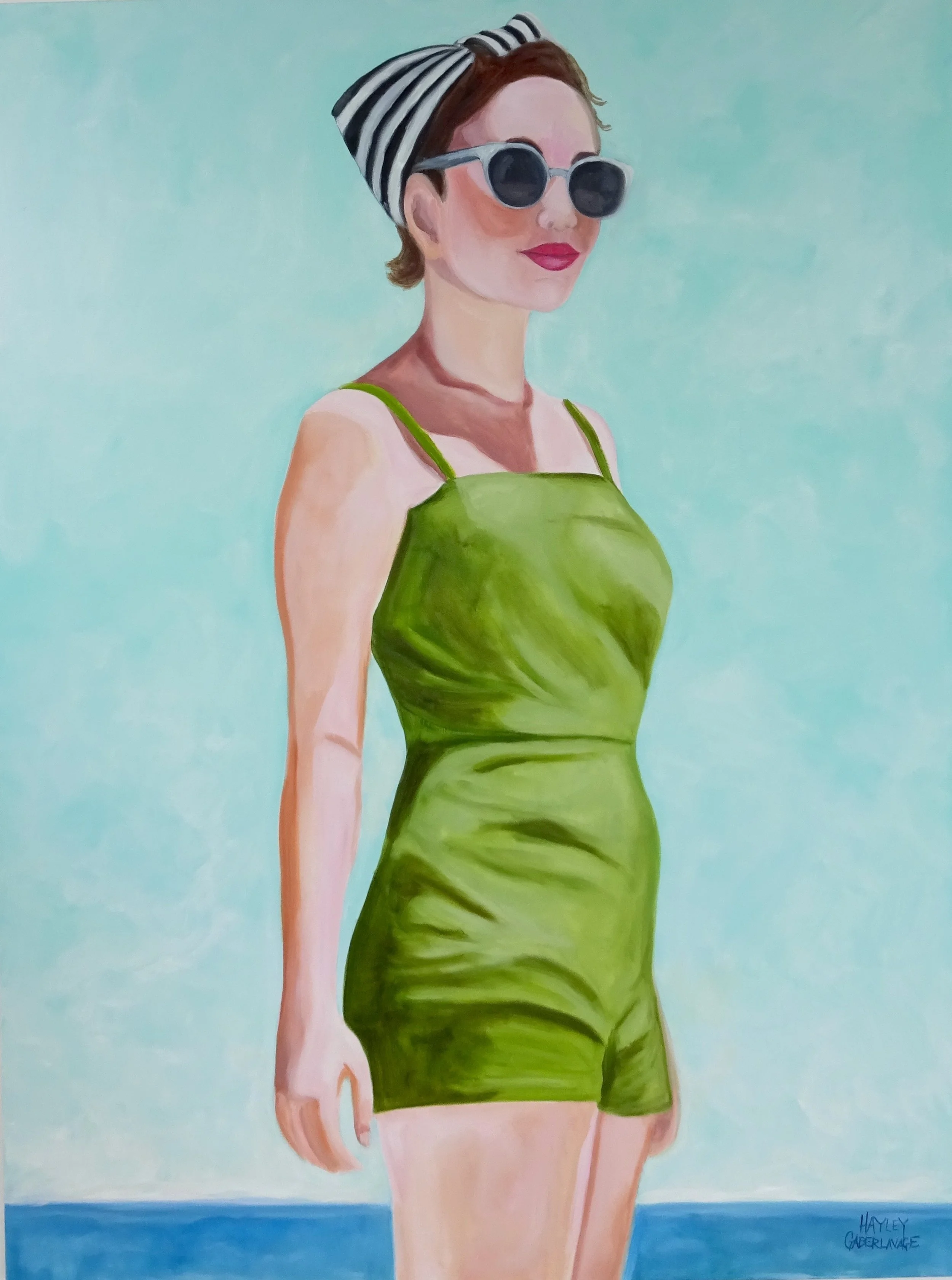 "Beachgoer with Scarf"