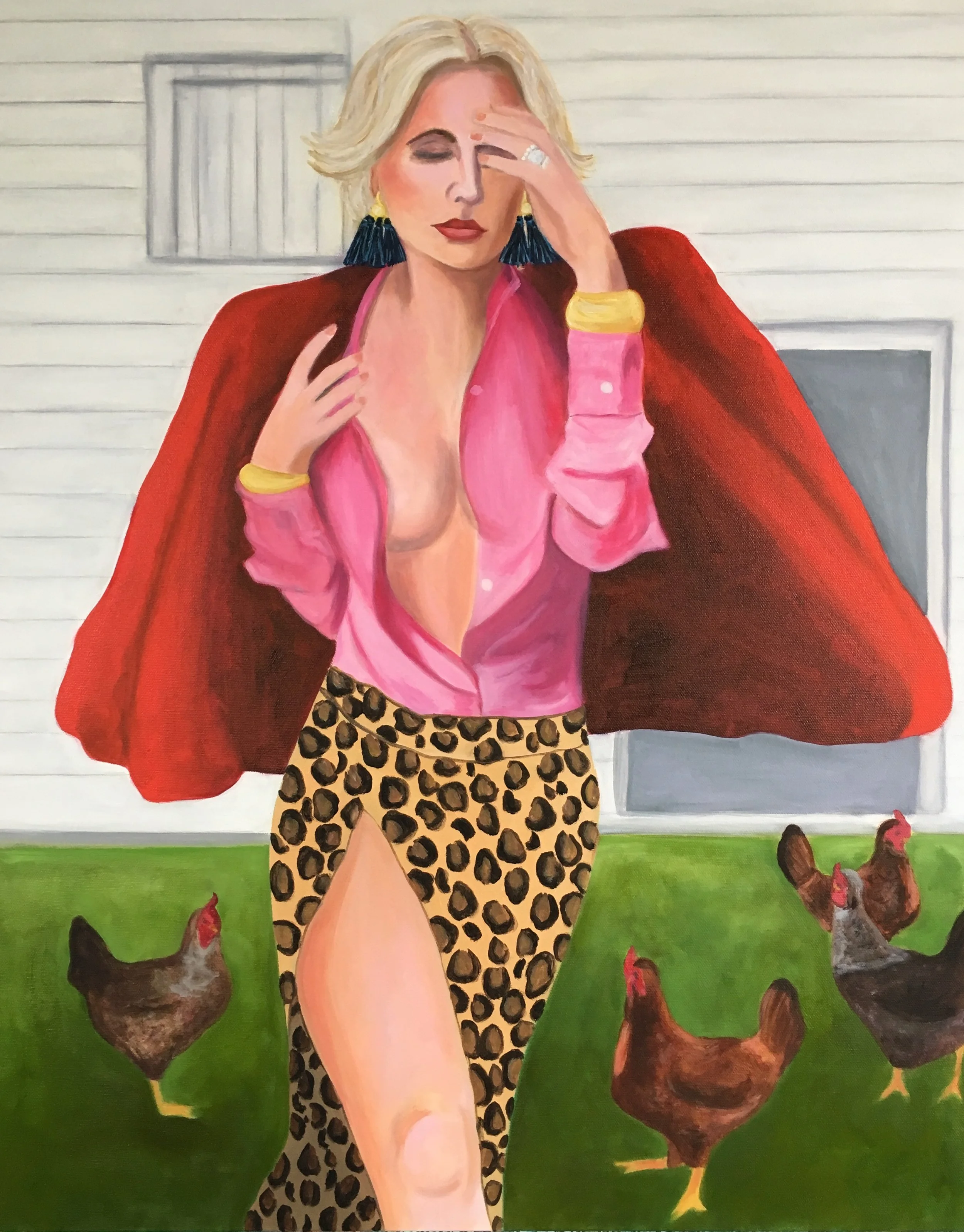"Kami and her Chickens"