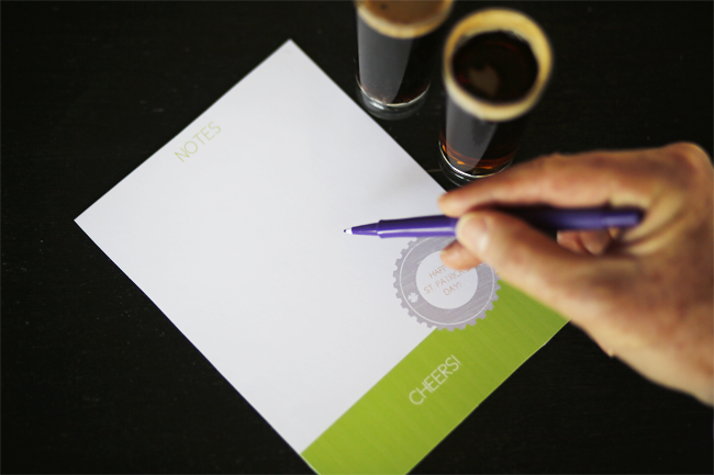 printable beer tasting note cards