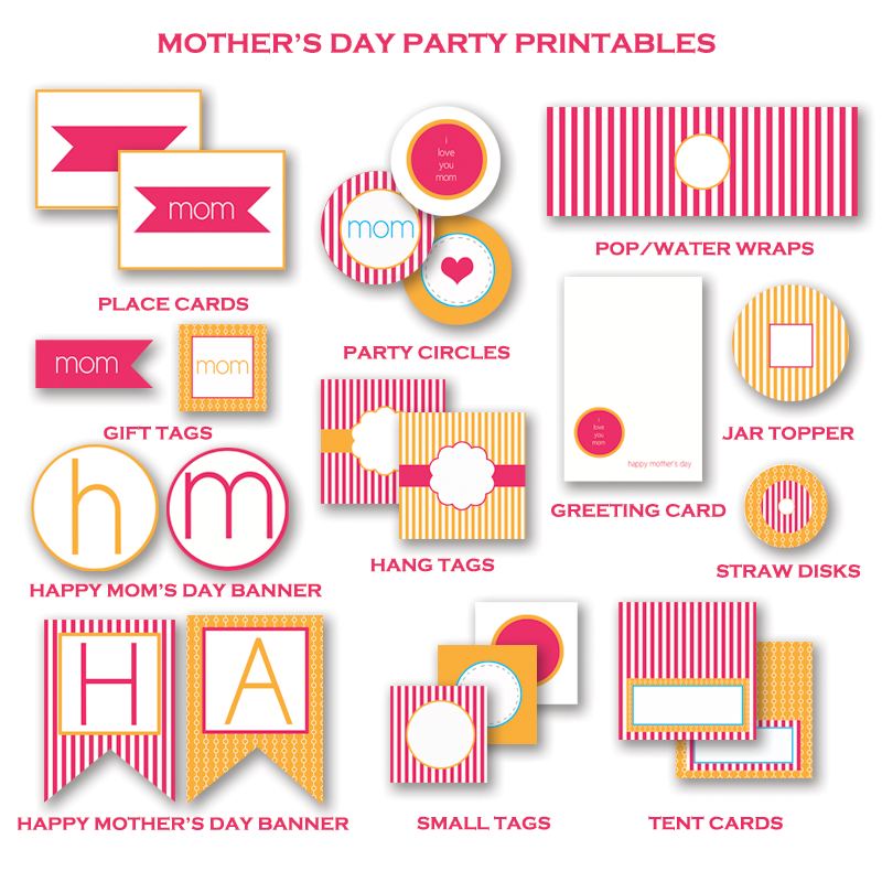 Mother's Day Party Printables — Kristi Murphy | DIY Blog