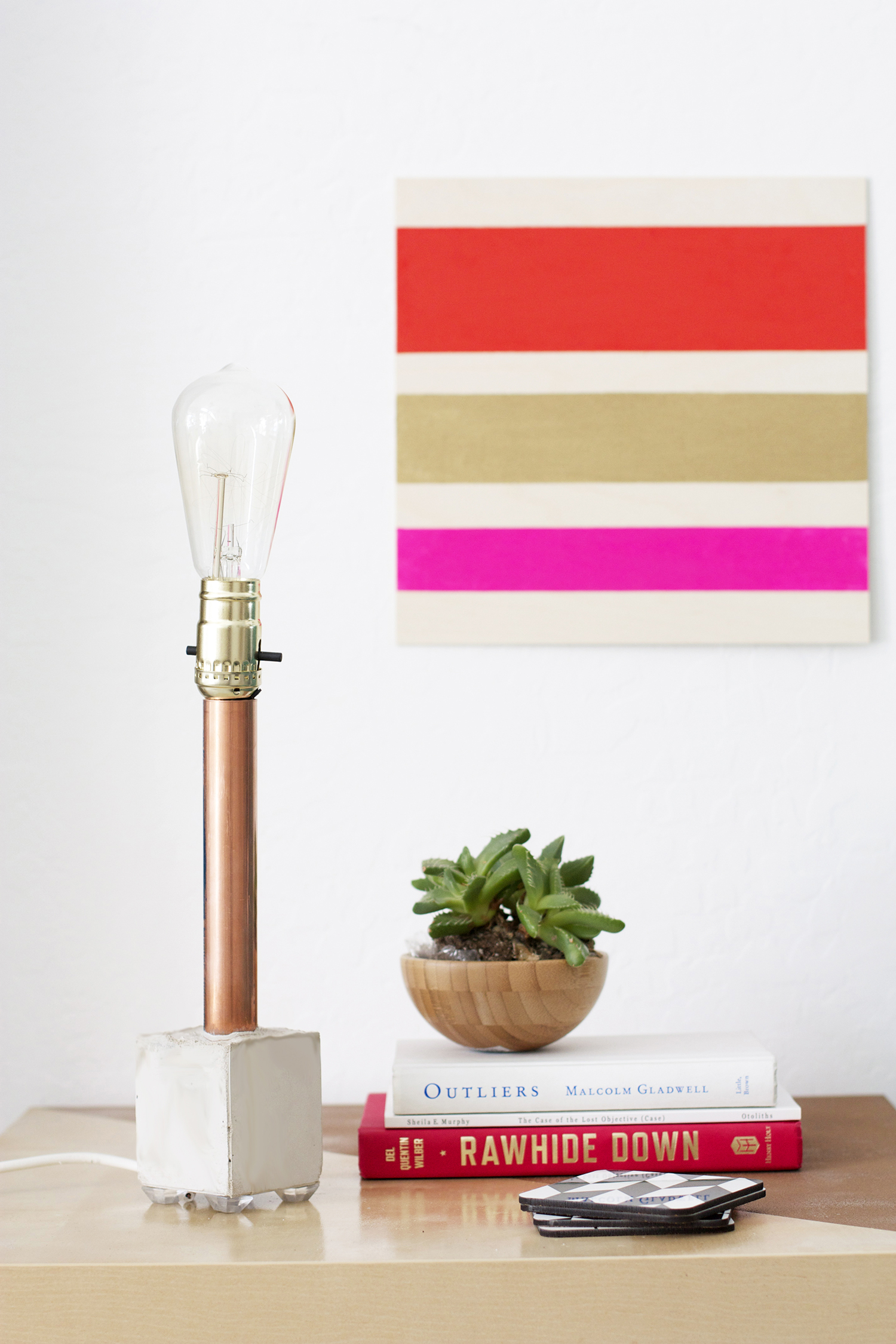 Copper + Cement Lamp