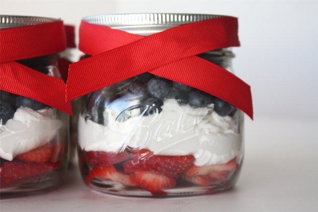 Red, White, + Blue Fruit Parfaits