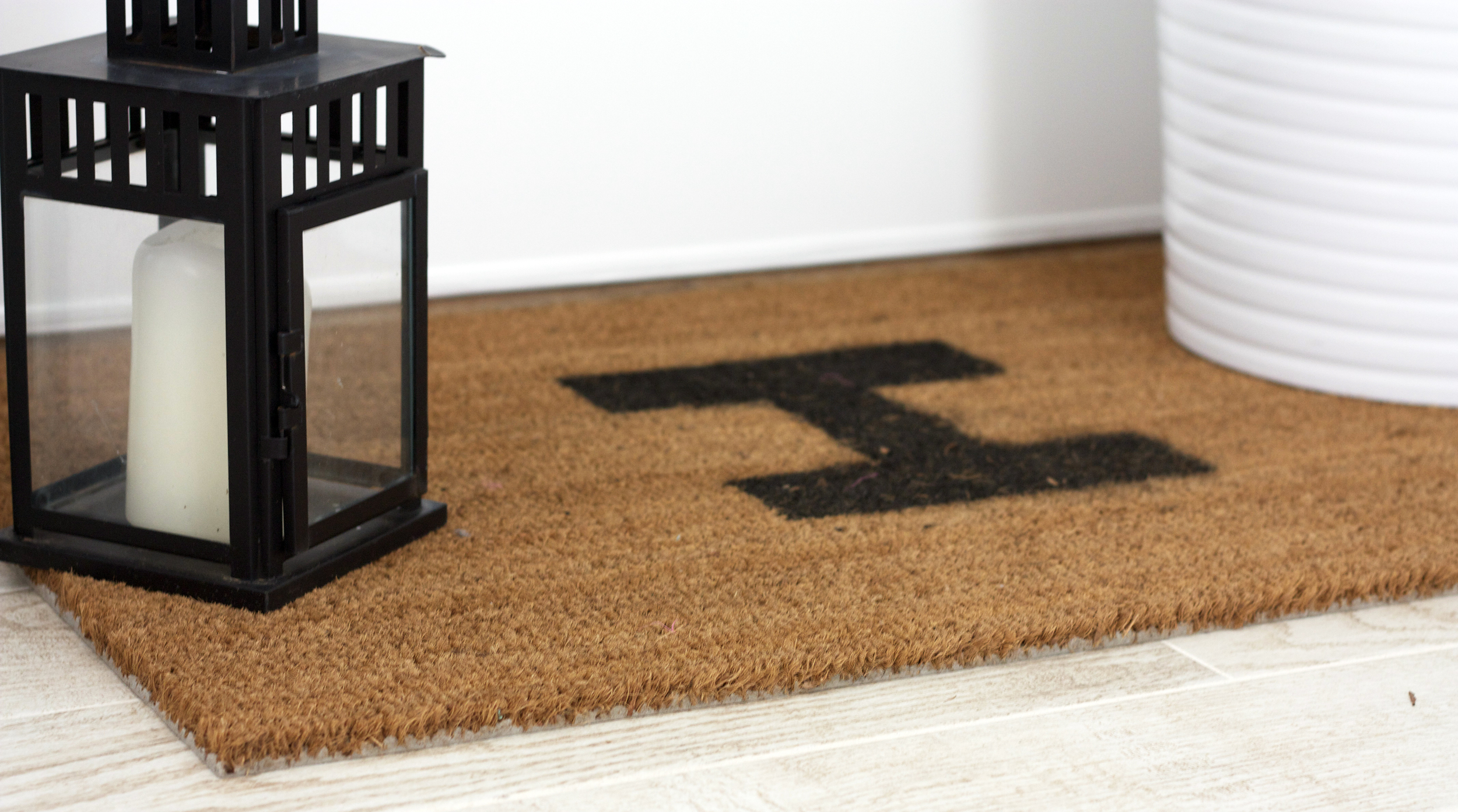 Monogram Door Mat IKEA Hack