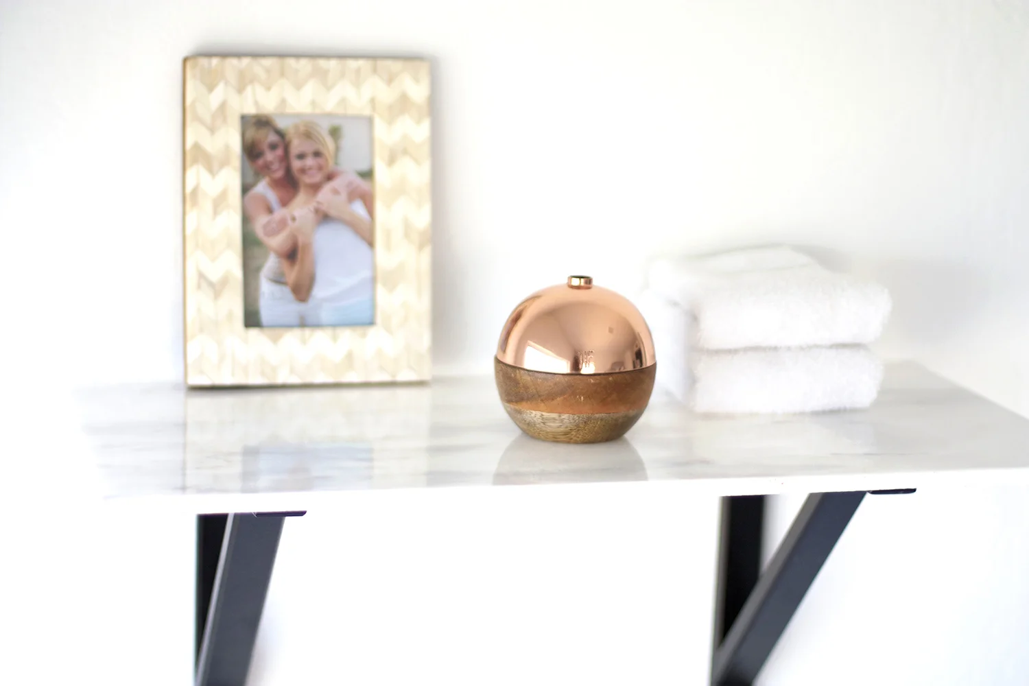 DIY marble shelves