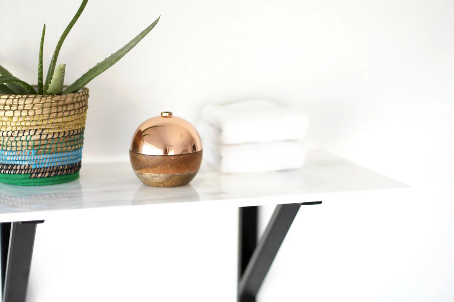 marble shelf DIY