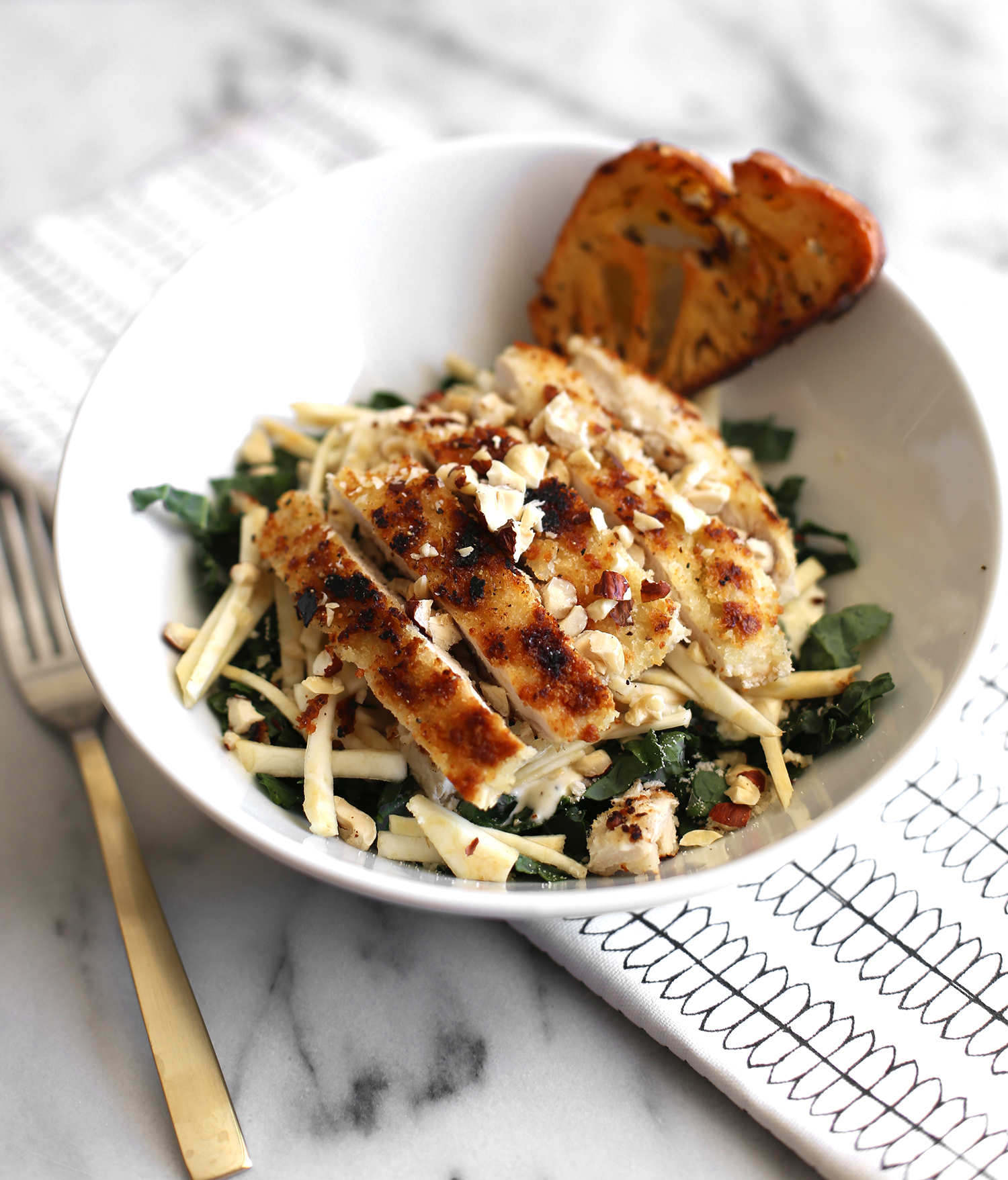 parmesan crusted chicken caesar salad