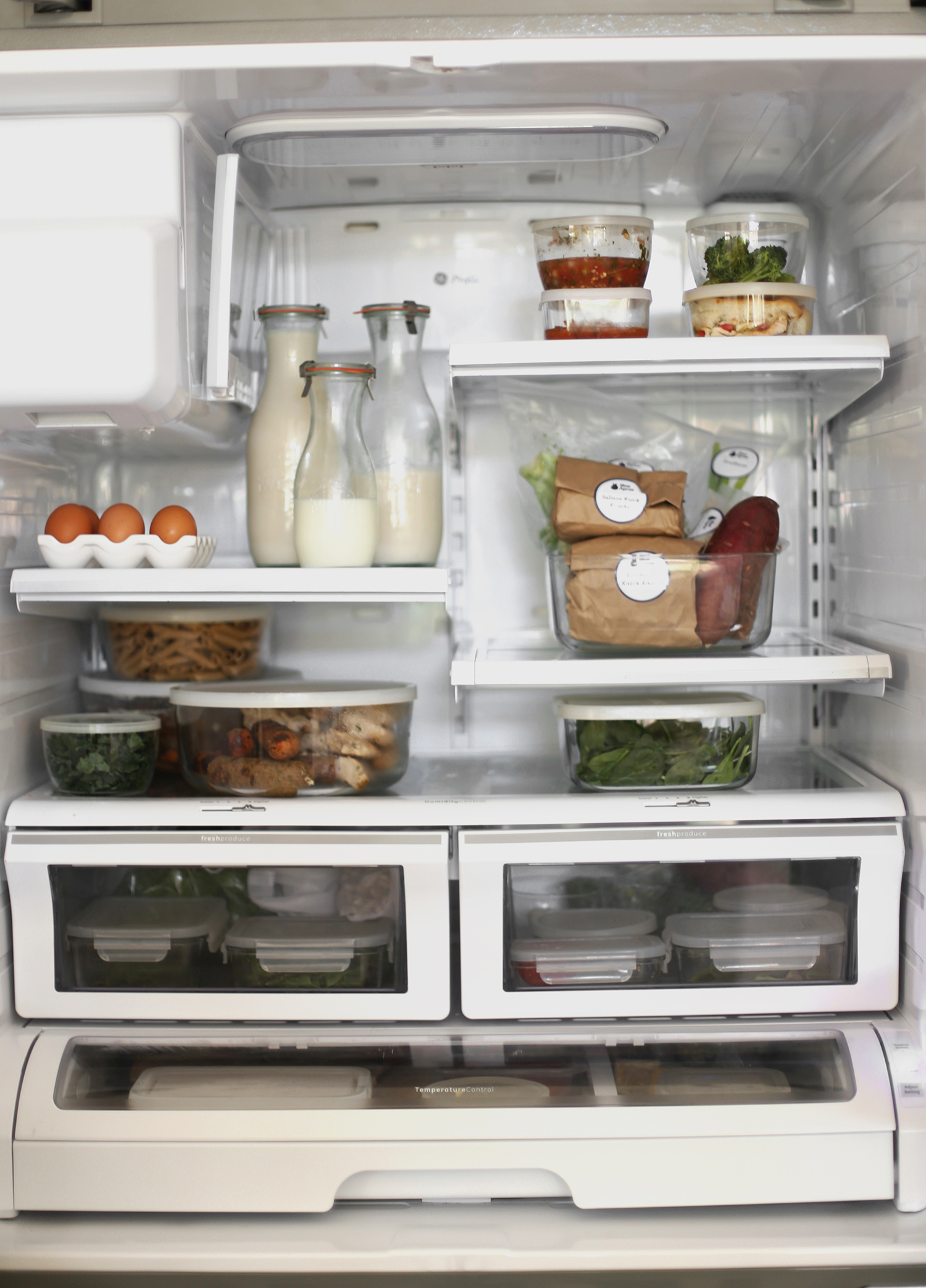 organizing the fridge