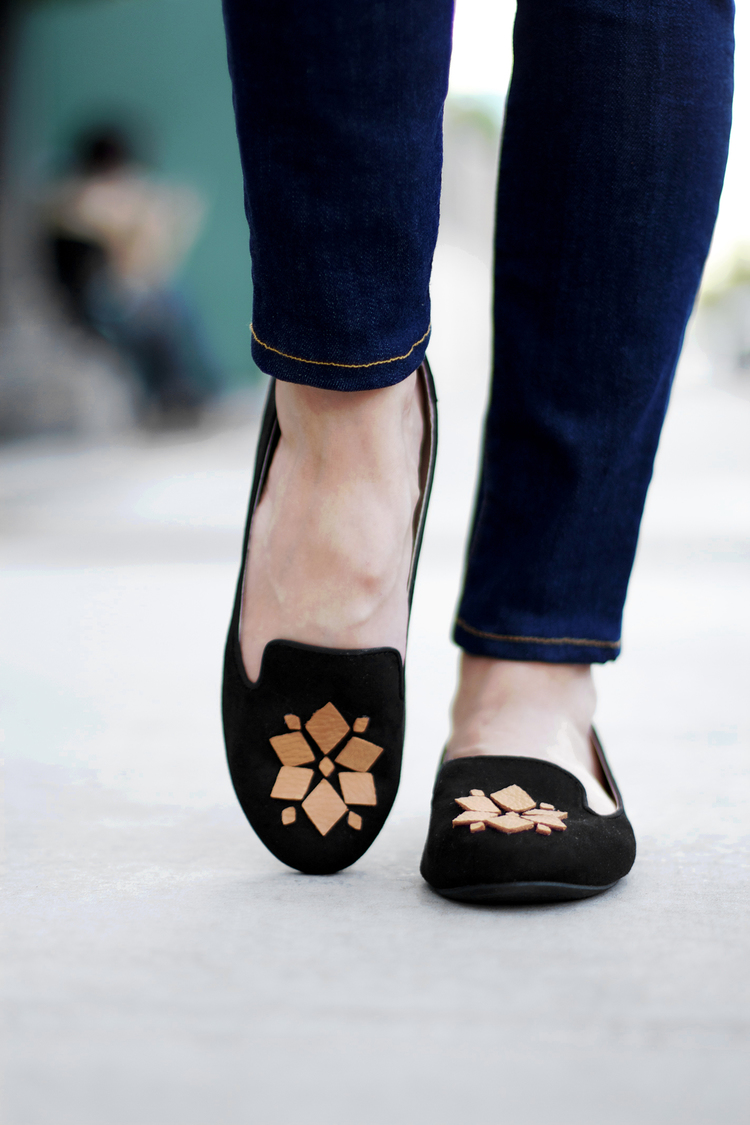  Leather Embellished Loafers