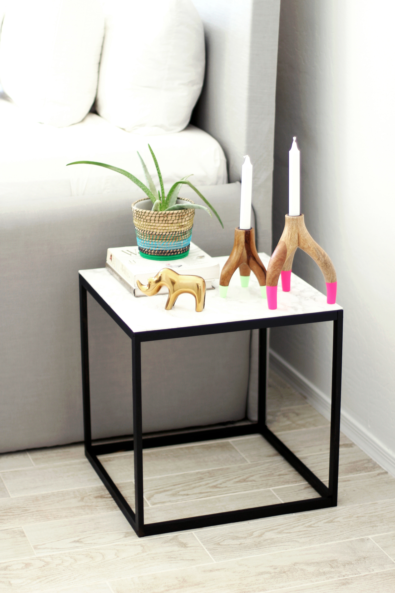 DIY Marble Side Table