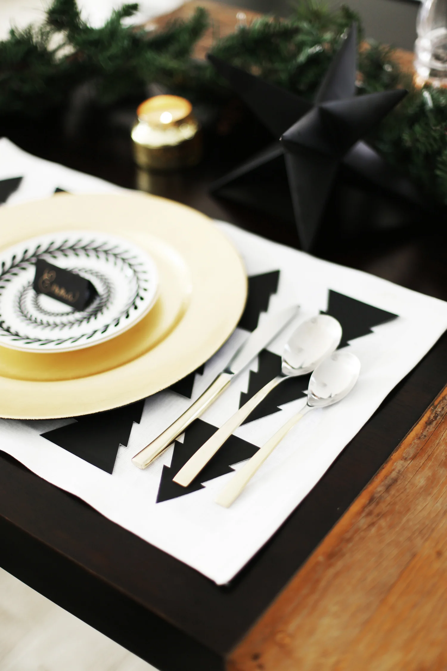 Christmas table DIY