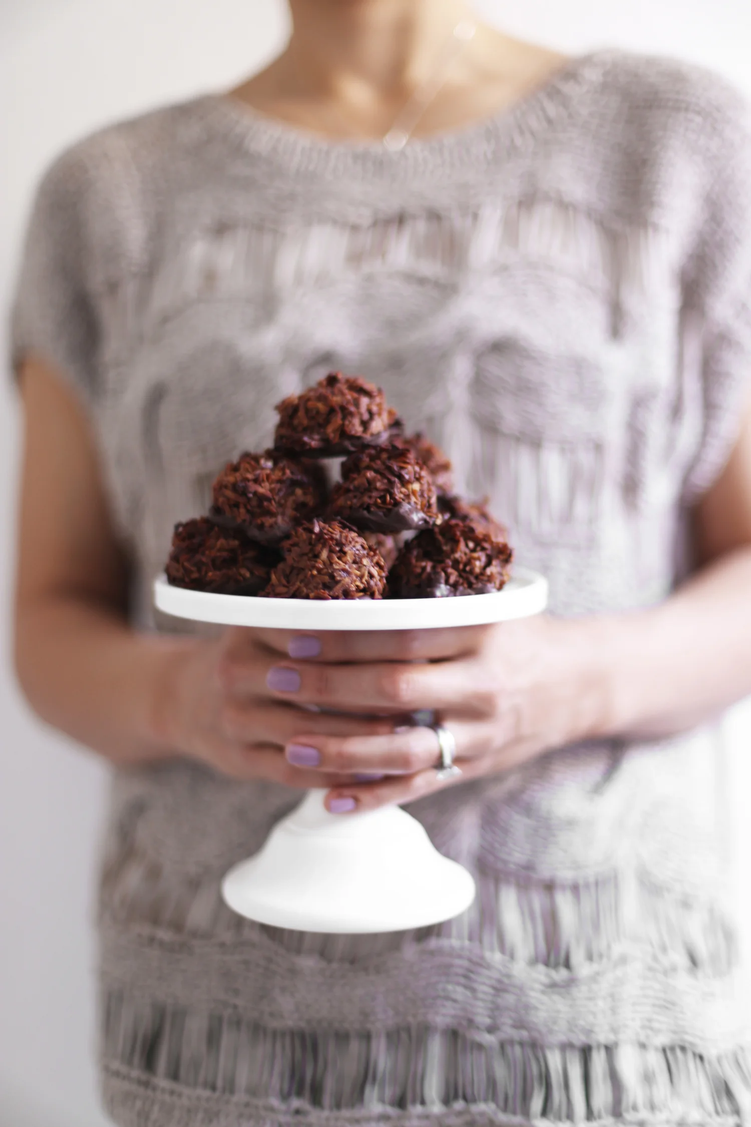 healthy dark chocolate coconut macarons Valentine's Day dessert ideas