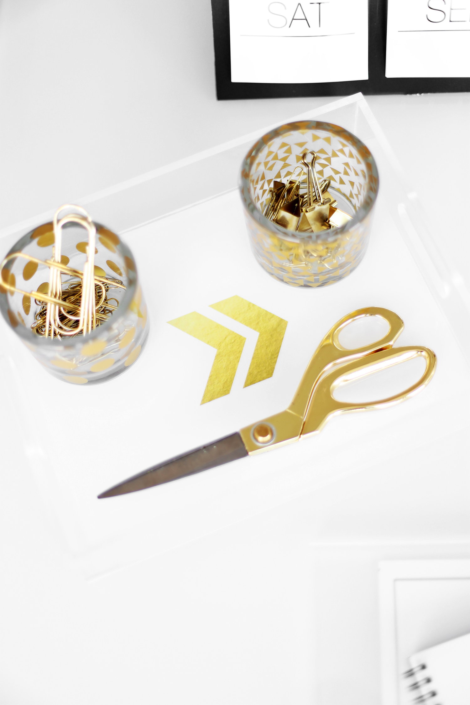 Refresh Your Workspace with DIY Gold Office Supplies — Kristi Murphy