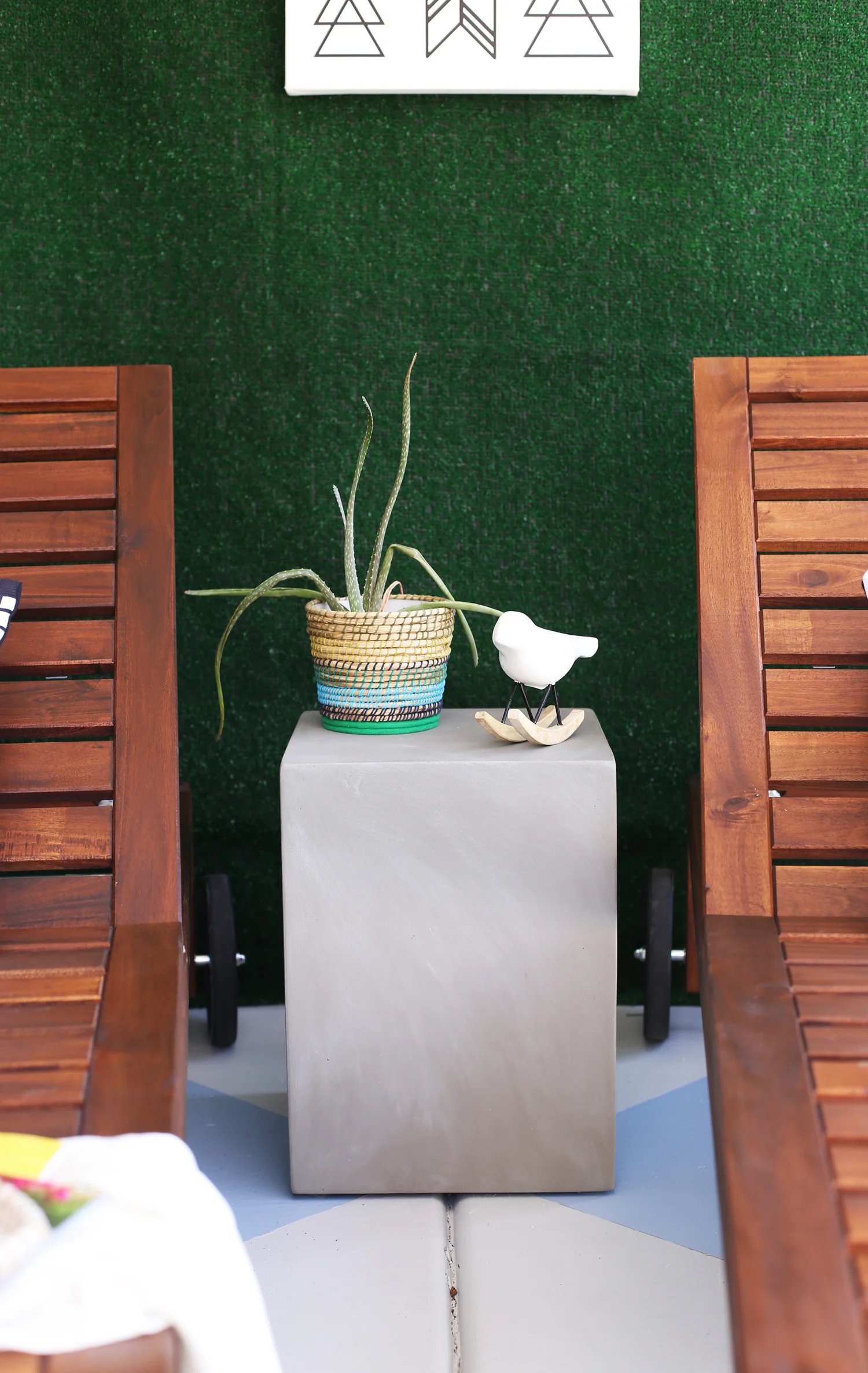 cement outdoor side table diy patio ideas