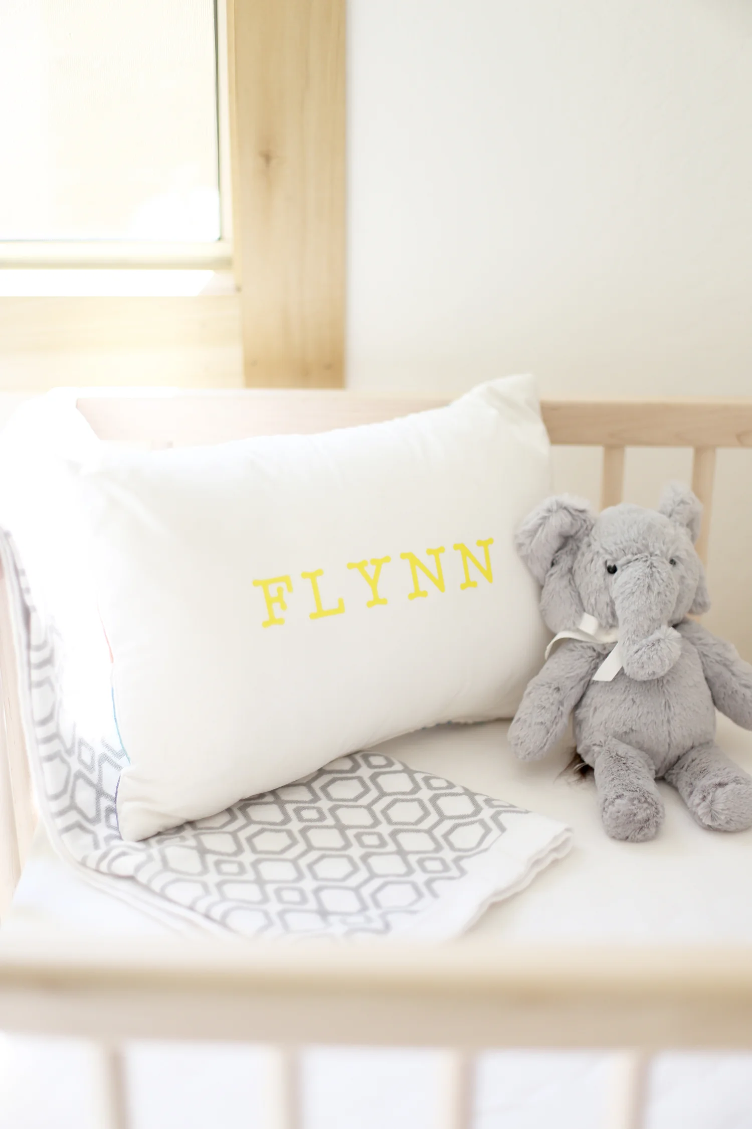 DIY nursery pillow