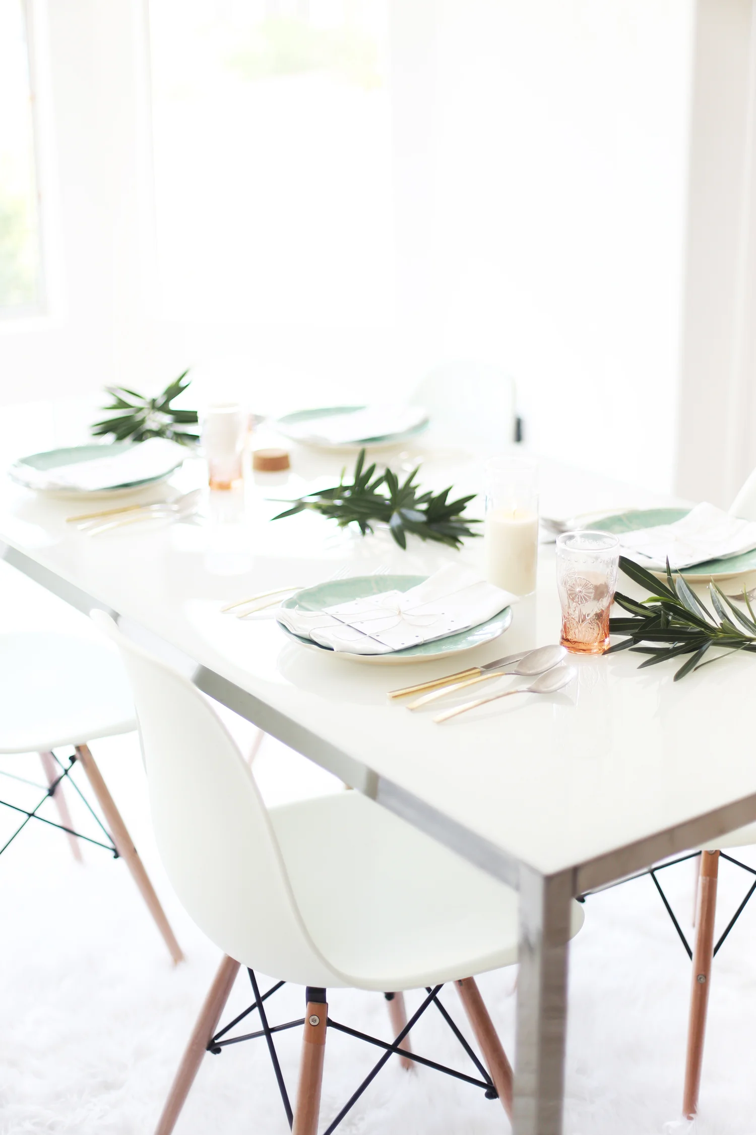 pink and mint table ideas