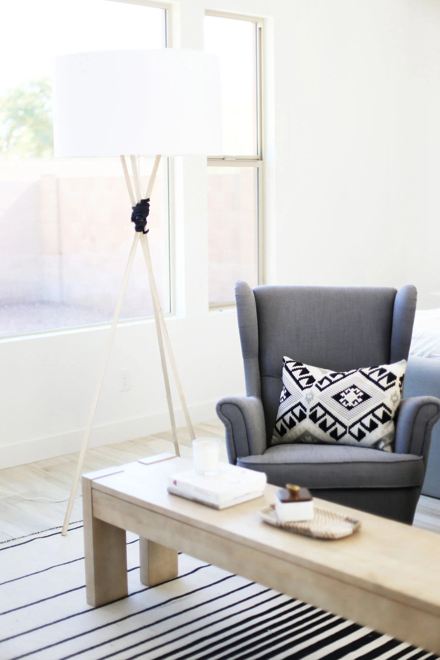DIY tripod lamp
