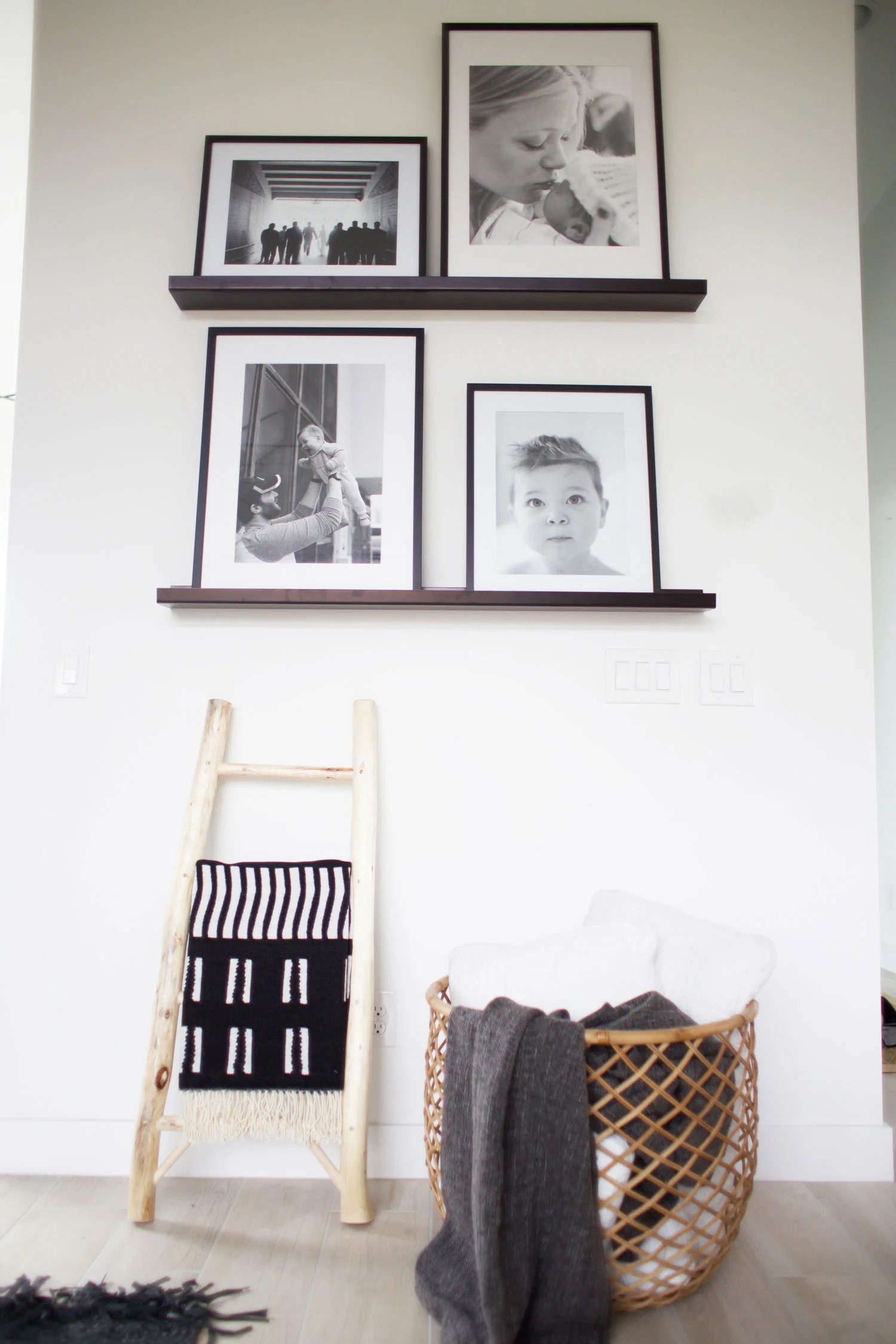 how to style a picture ledge