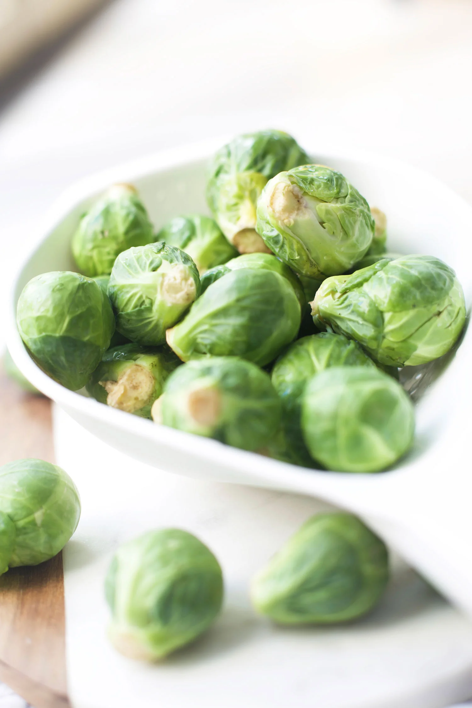 washing brussels sprouts