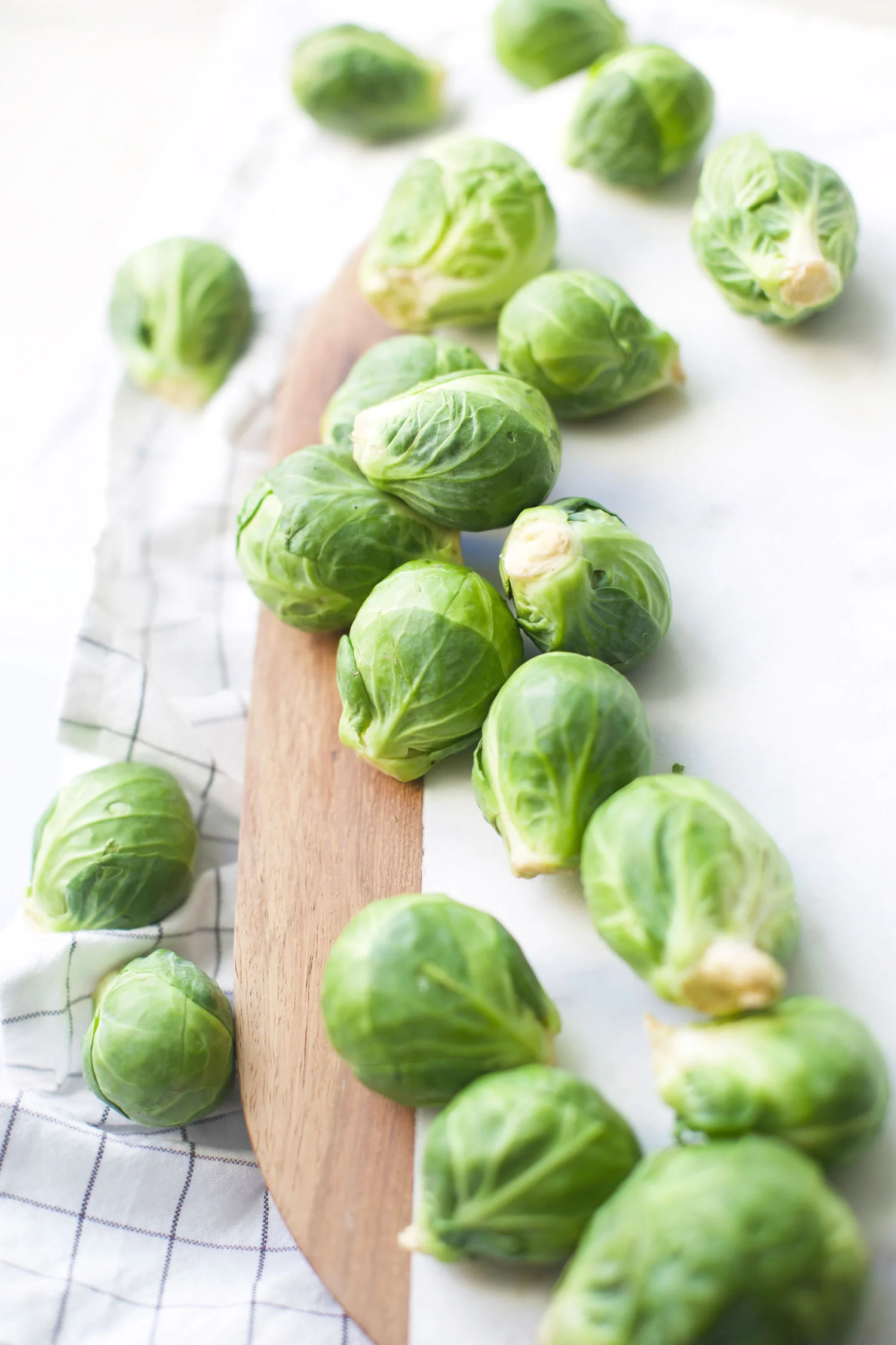 preparing brussels sprouts