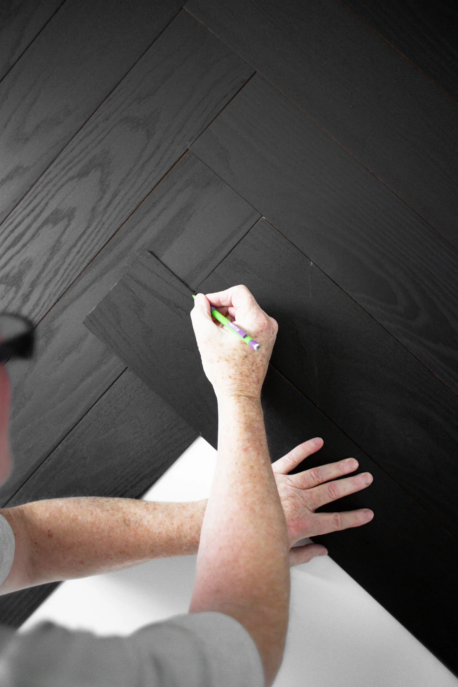DIY herringbone wall step 6