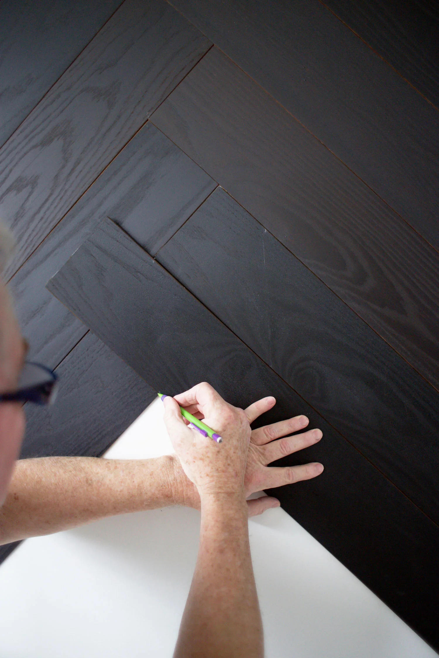 DIY herringbone wall step 7